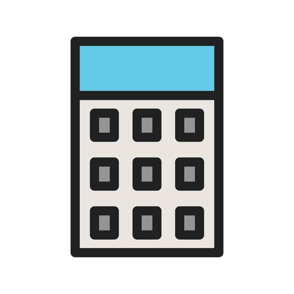 rekenmachine gevulde lijn icoon vector