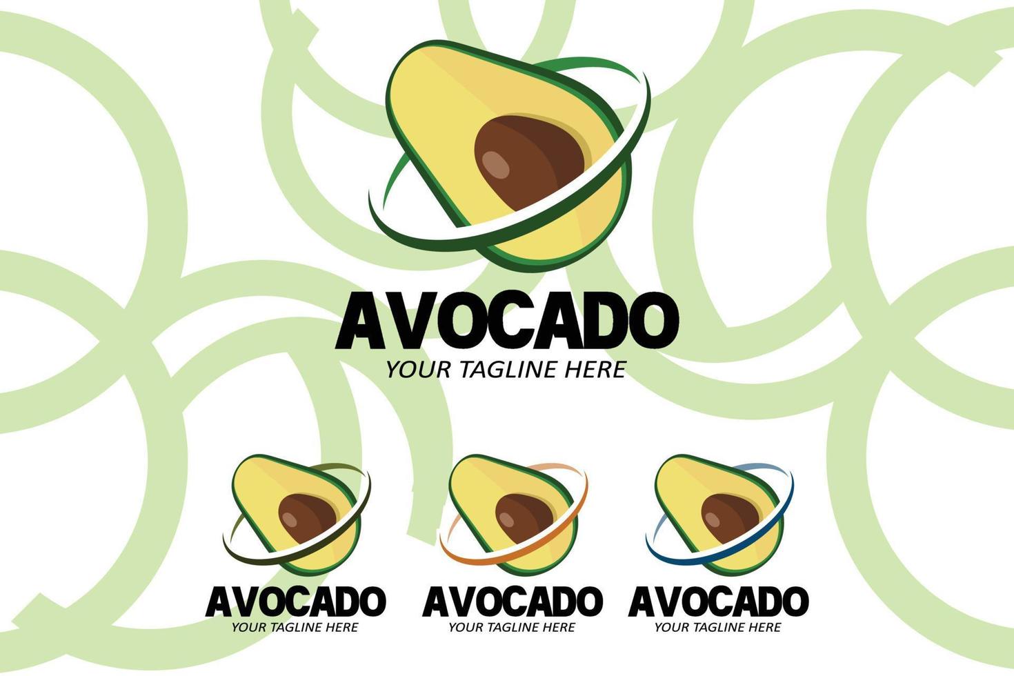 vectorillustratie van avocado fruit logo vers fruit in groene kleur, beschikbaar op de markt kan zijn voor vruchtensap of voor de gezondheid van het lichaam, zeefdrukontwerp, sticker, banner, fruitbedrijf vector