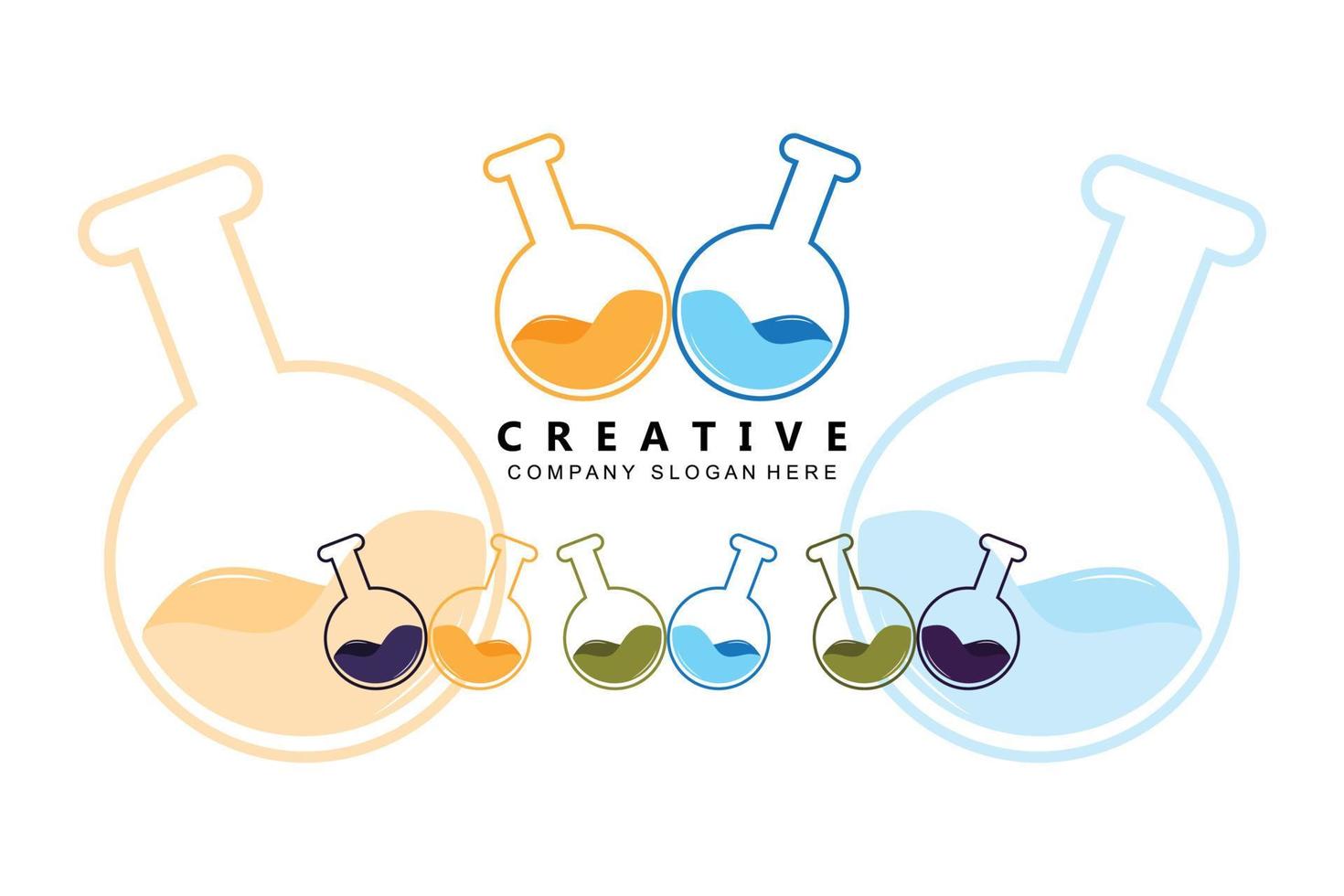 gezondheid medisch laboratorium logo proeflab fles ontwerp vector