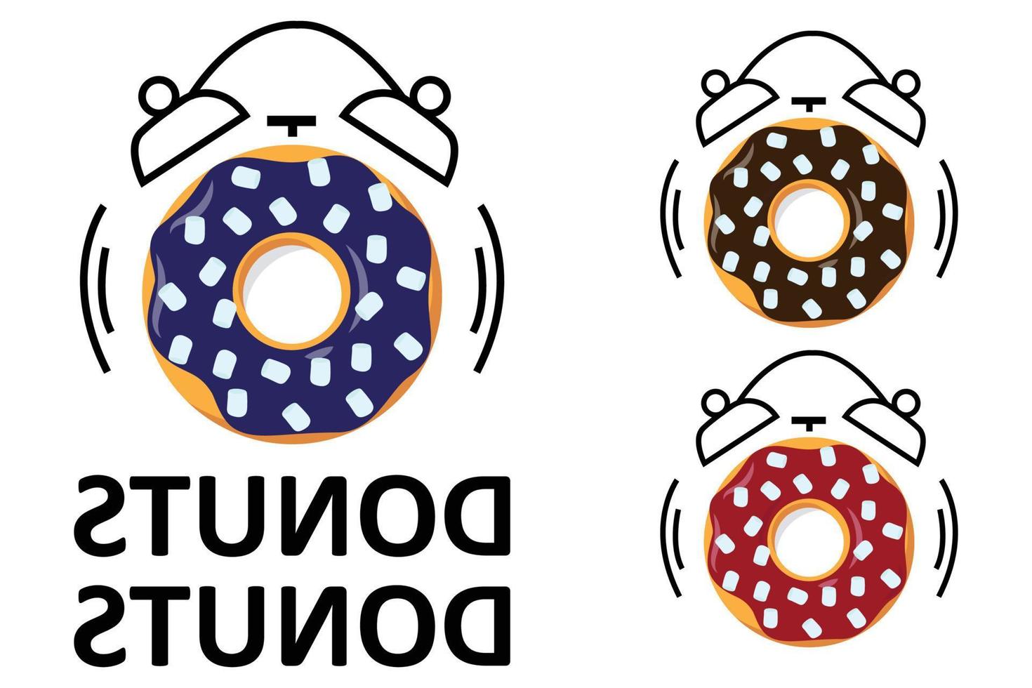 voedselvectorontwerp zachte ronde zoete donuts waar iedereen van houdt, kinderen of volwassenen, geschikt voor bedrijven, stickers, zeefdruk, flayers vector