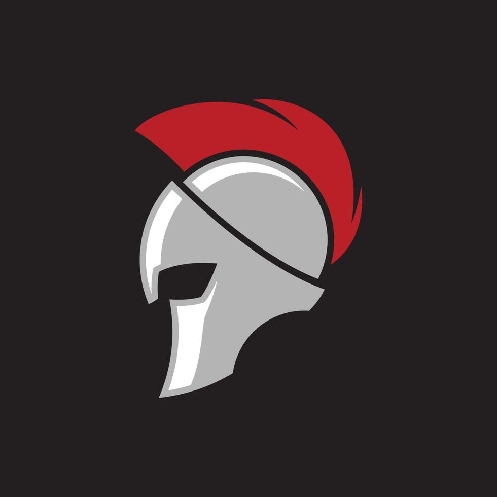 Spartaanse helm logo ontwerp vector. spartaans logo sjabloon vector