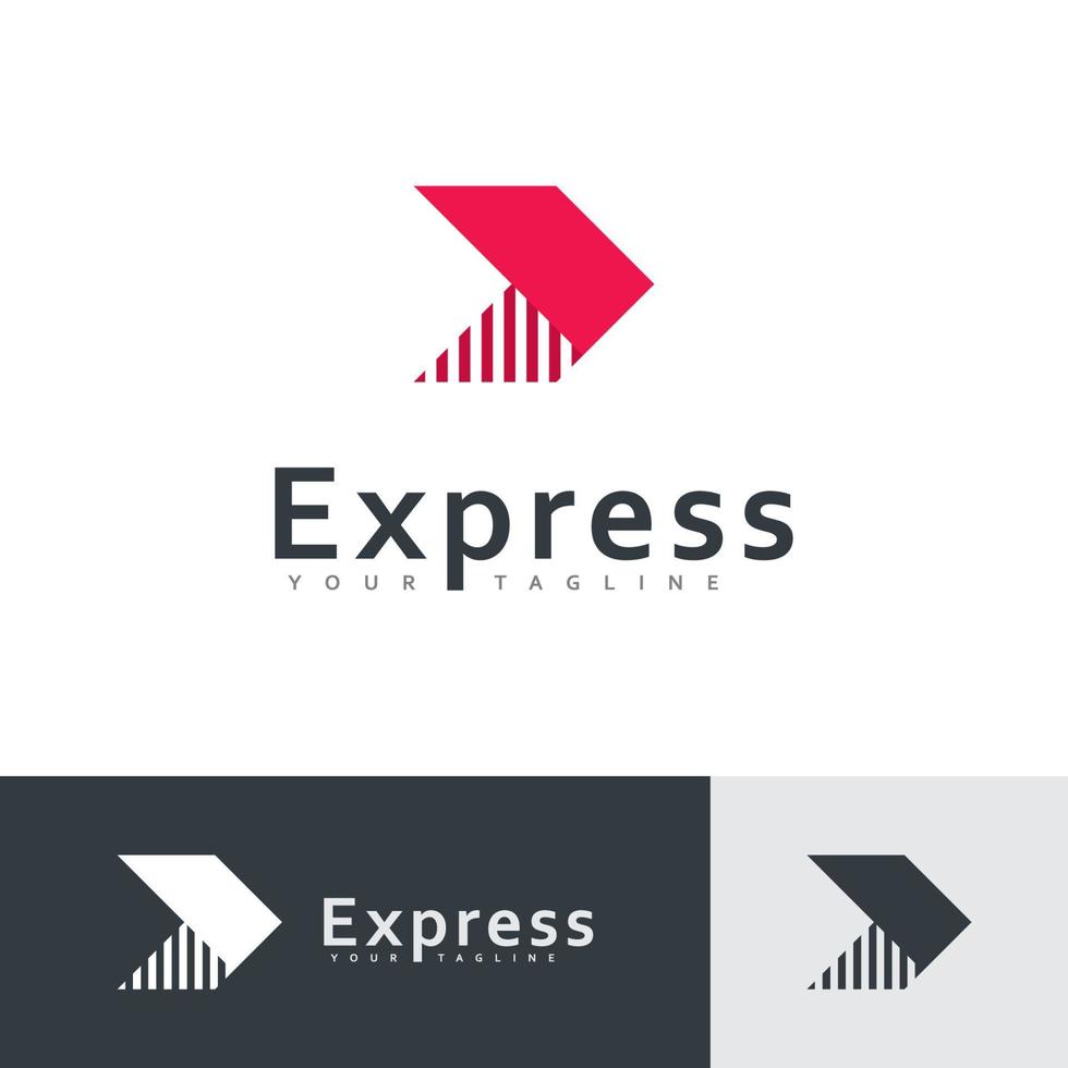 modern express vector logo ontwerp, pijl bedrijfslogo pictogram ontwerpsjabloon