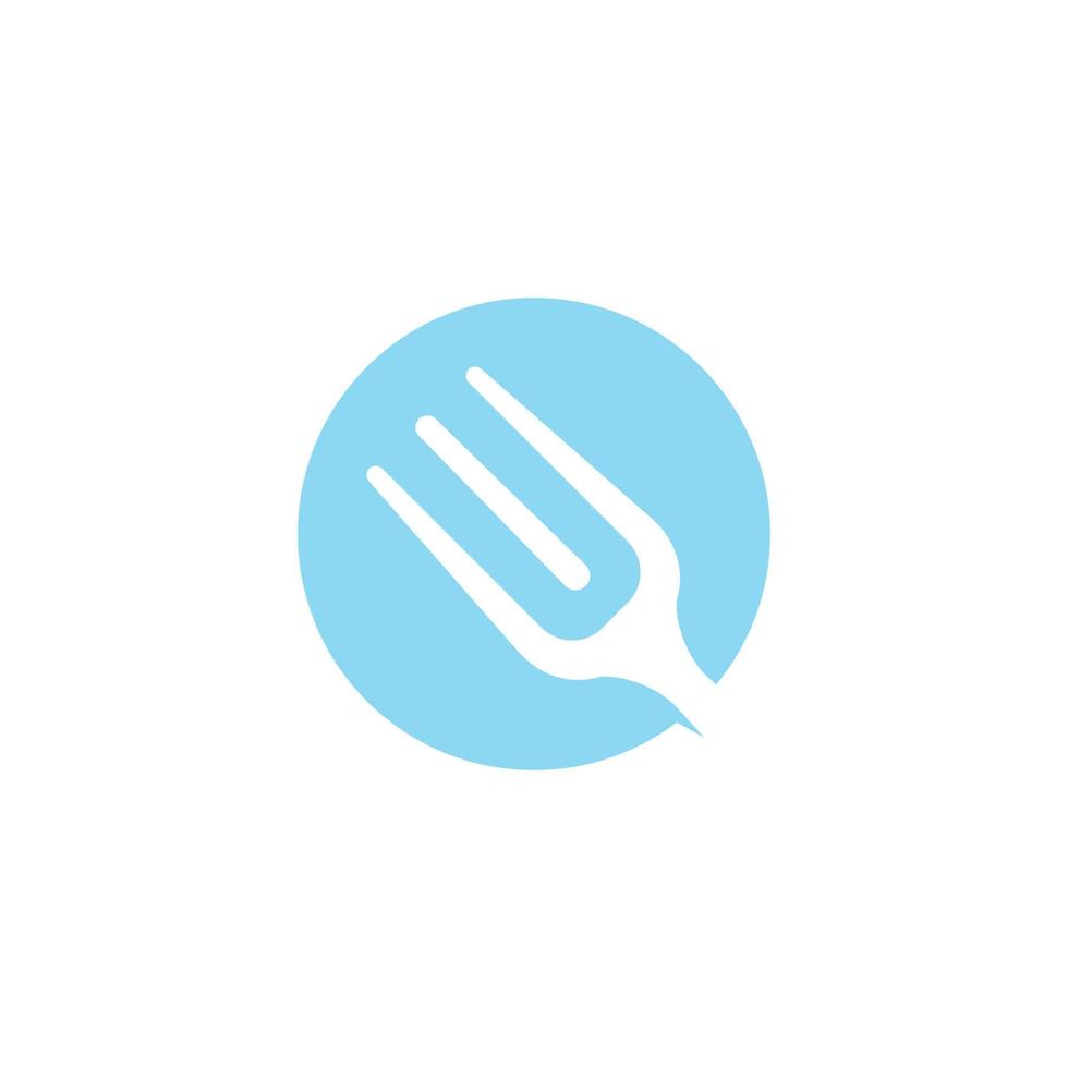 vork pictogram logo platte ontwerp illustratie vector