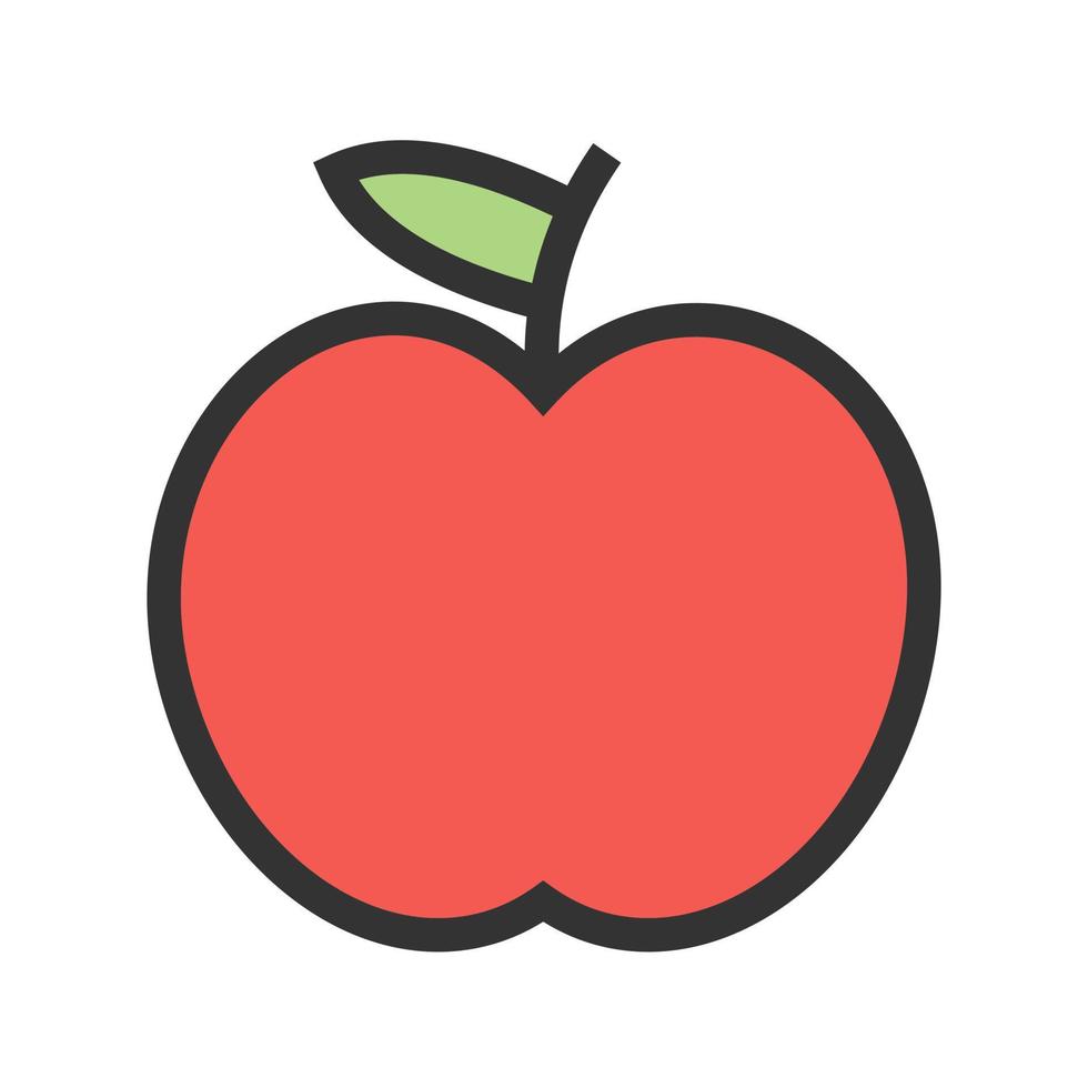 appel gevulde lijn icoon vector