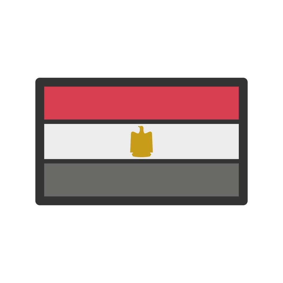 Egypte gevulde lijn icoon vector