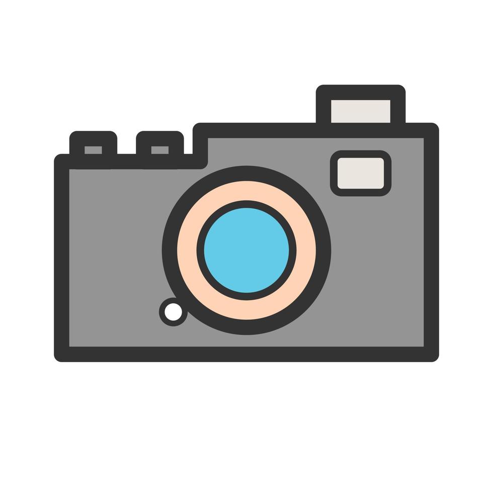 camera gevuld lijnpictogram vector