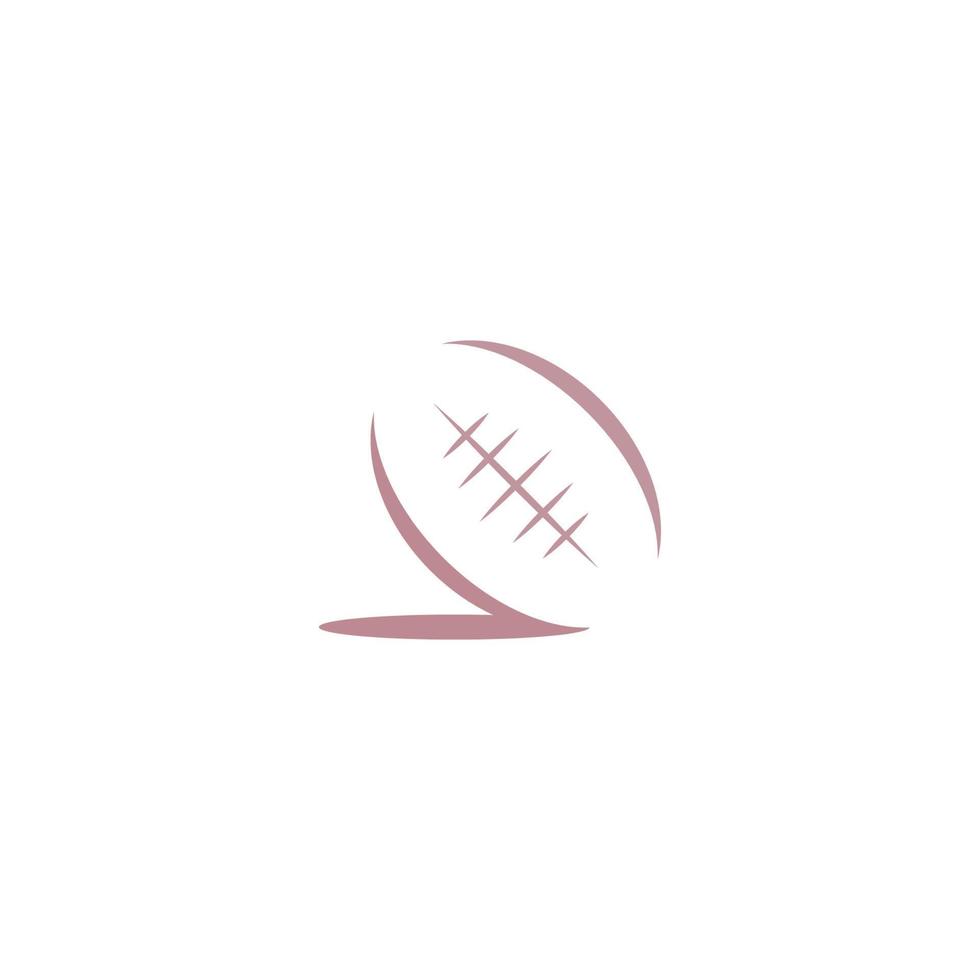 rugbybal pictogram logo ontwerp vector