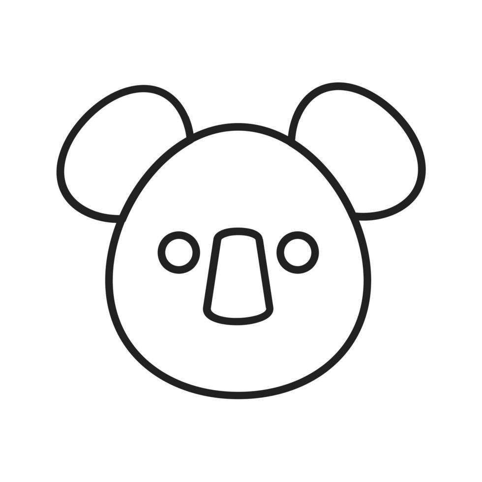 koala gevulde lijn icoon vector