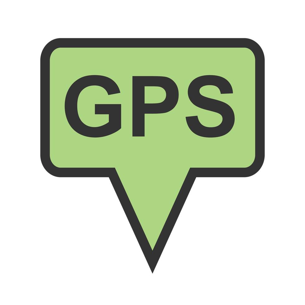 gps ii gevulde lijn icoon vector