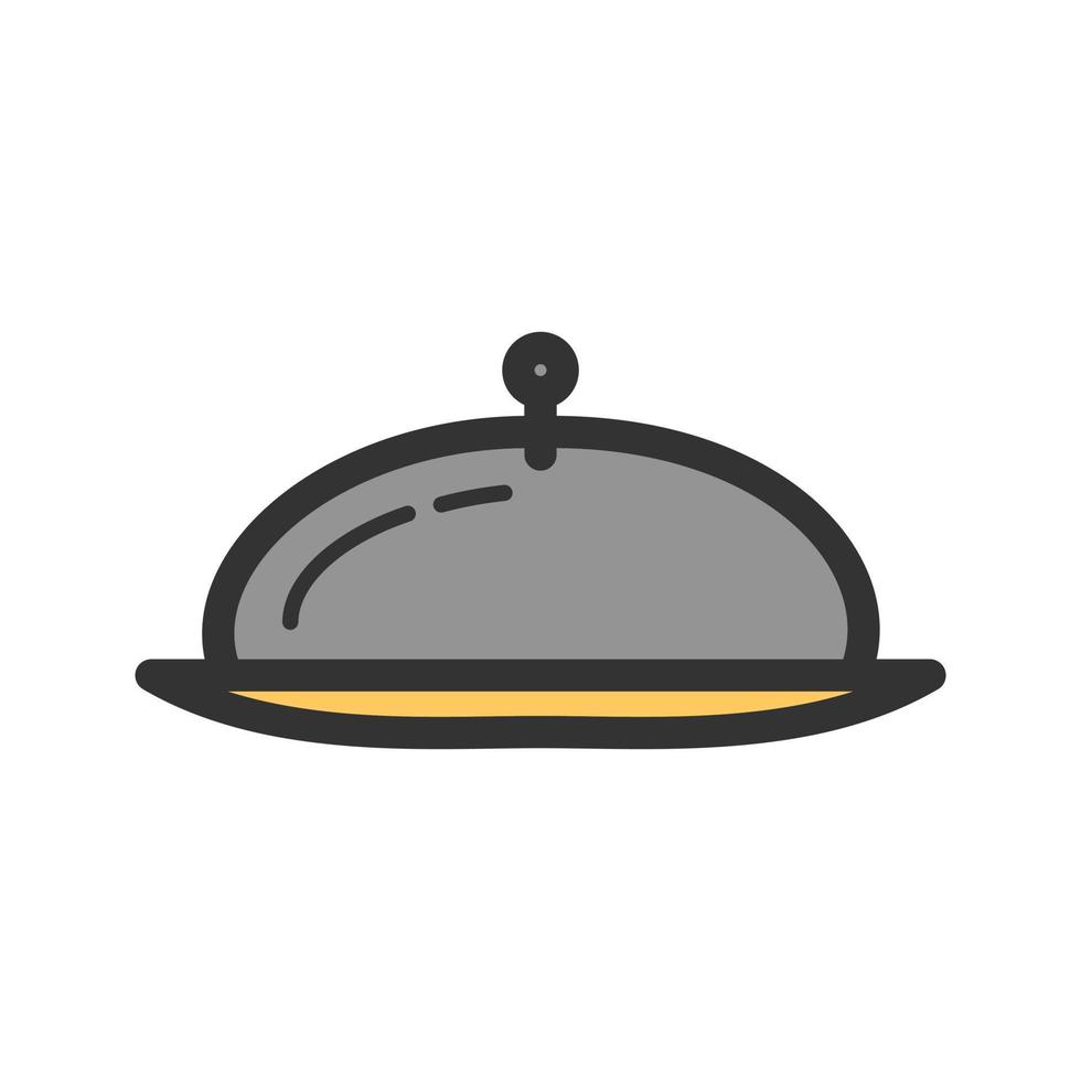 serveer diner gevulde lijn icoon vector