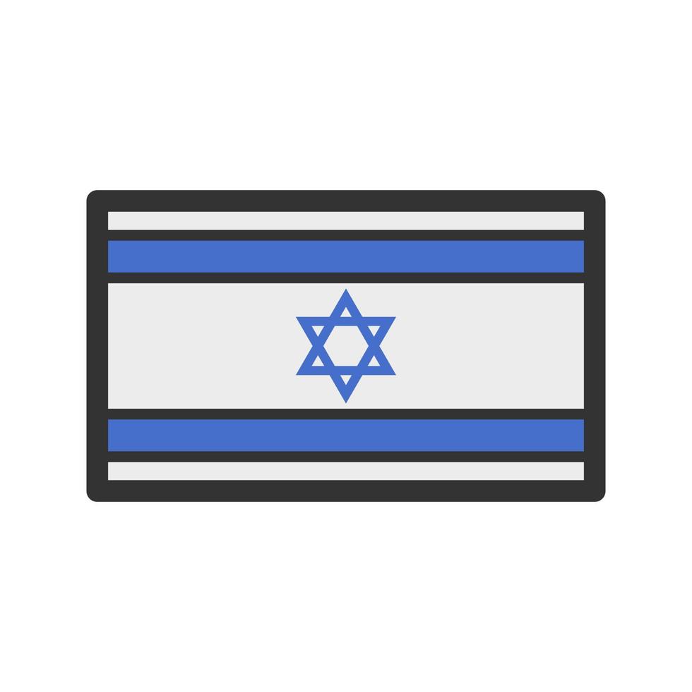 Israël gevulde lijn icoon vector