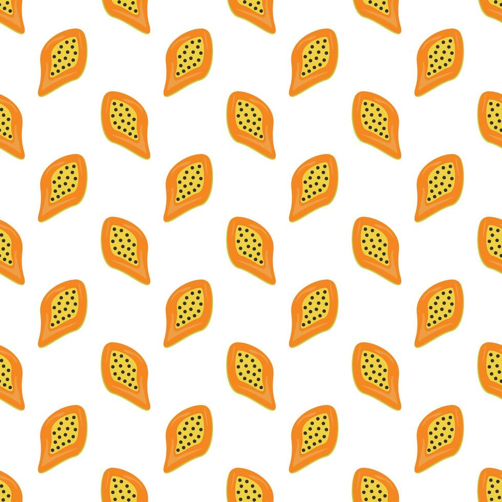 set van vector naadloze patronen met fruit, papaya. trendy handgetekende texturen. modern abstract ontwerp voor papier, omslag, stof, interieur en meer.