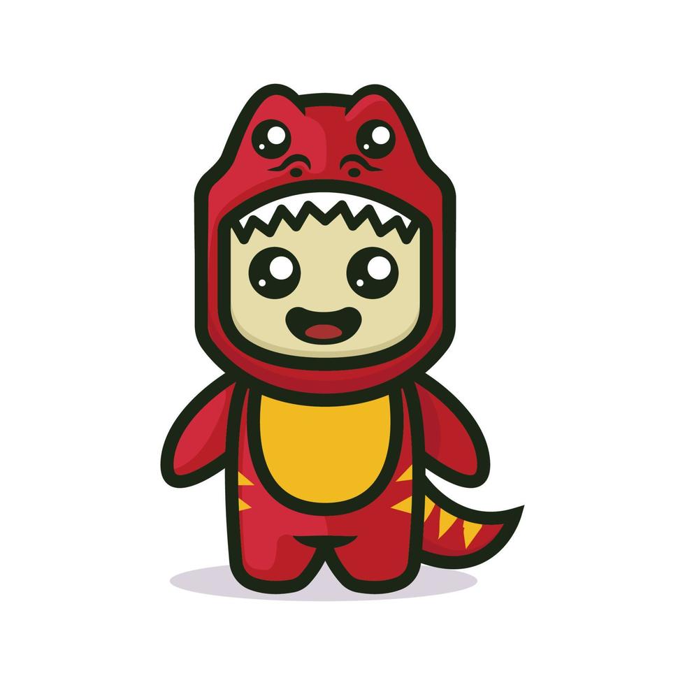 dinosaurus schattig mascotte vector ontwerp