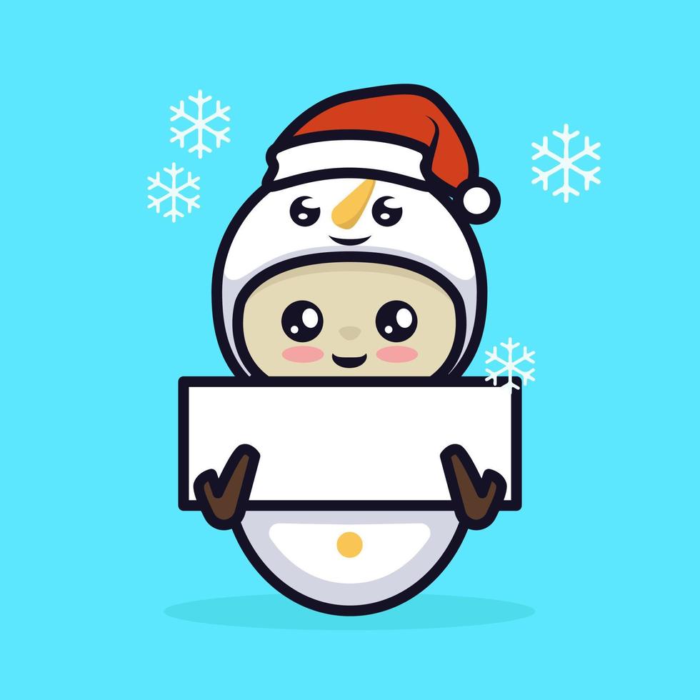 leuke kerstmascotte vector