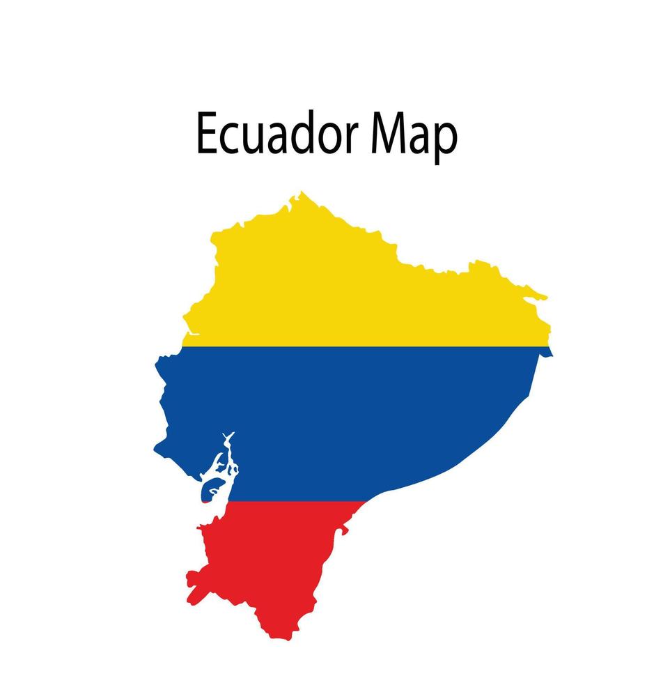 ecuador kaart illustratie op witte achtergrond vector