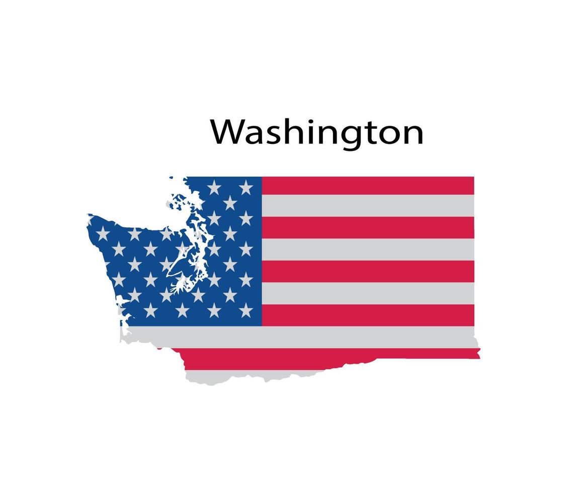 Washington kaart illustratie op witte achtergrond vector