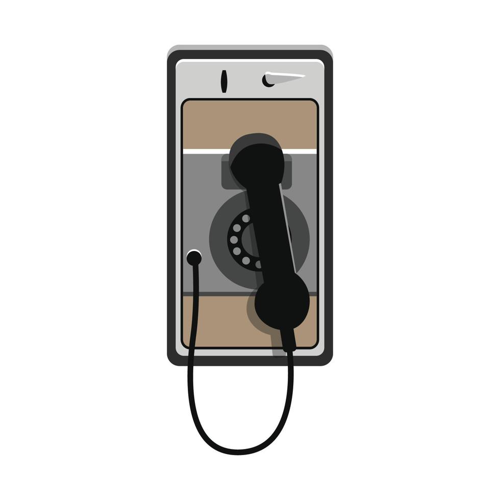 vintage klassieke telefooncel perfect voor ontwerpproject vector