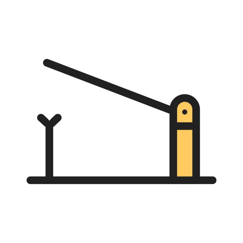 check post barrière gevulde lijn icoon vector