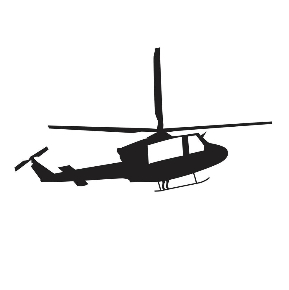 helikopter pictogram silhouet vector ontwerp