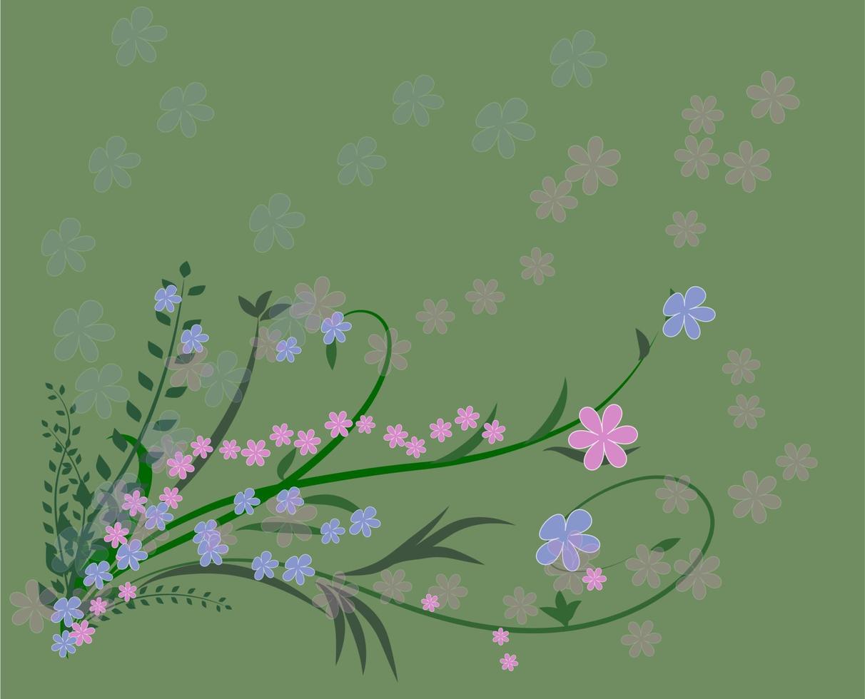 achtergrond met bloemen. vector