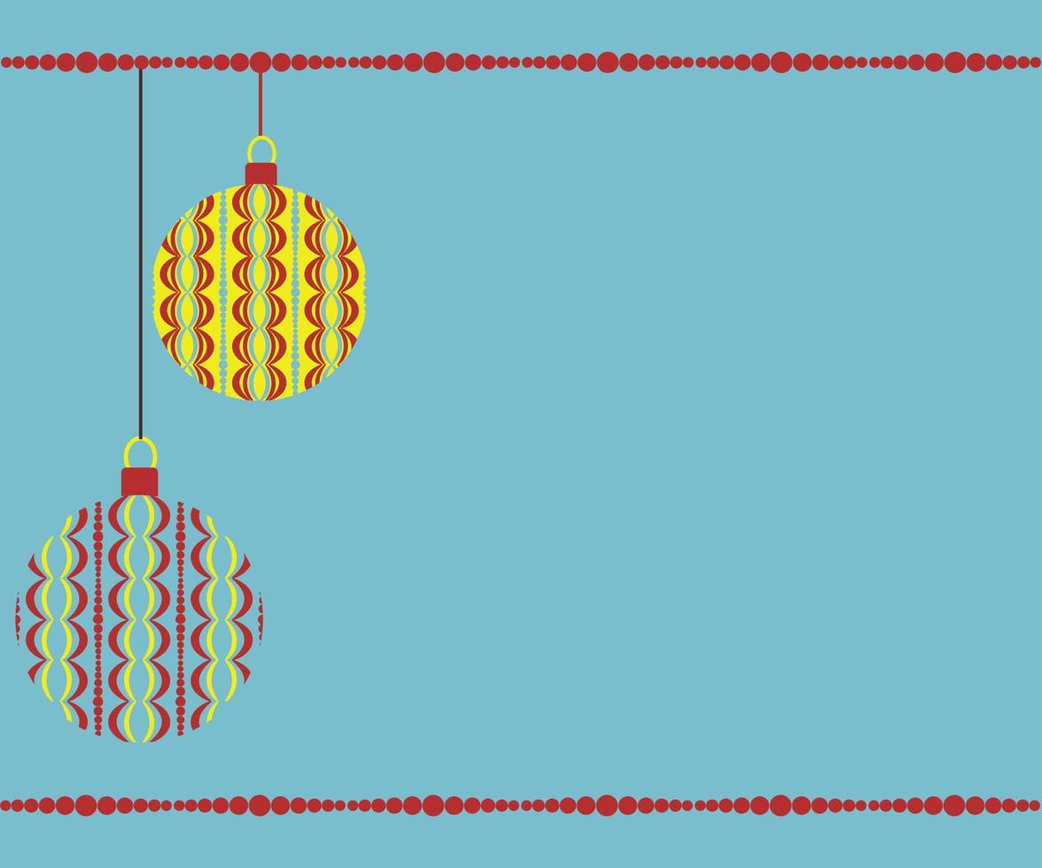 groet achtergrond met kerstballen en slinger. Nieuwjaar. kerstmis. vector