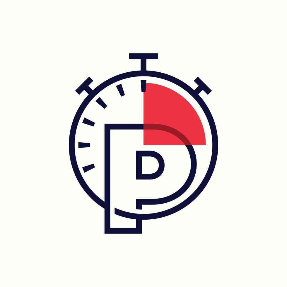 snelheid alfabet p logo vector