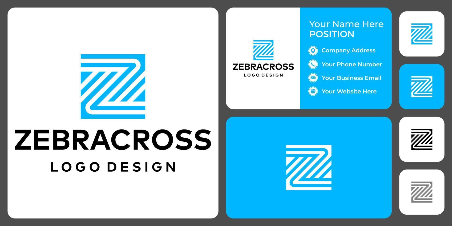 letter z monogram industrie logo ontwerp met sjabloon voor visitekaartjes. vector