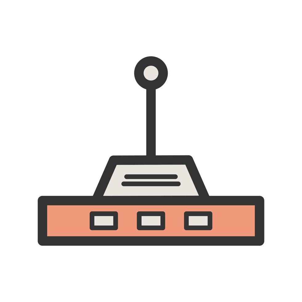 gaming control ii pictogram met gevulde lijn vector