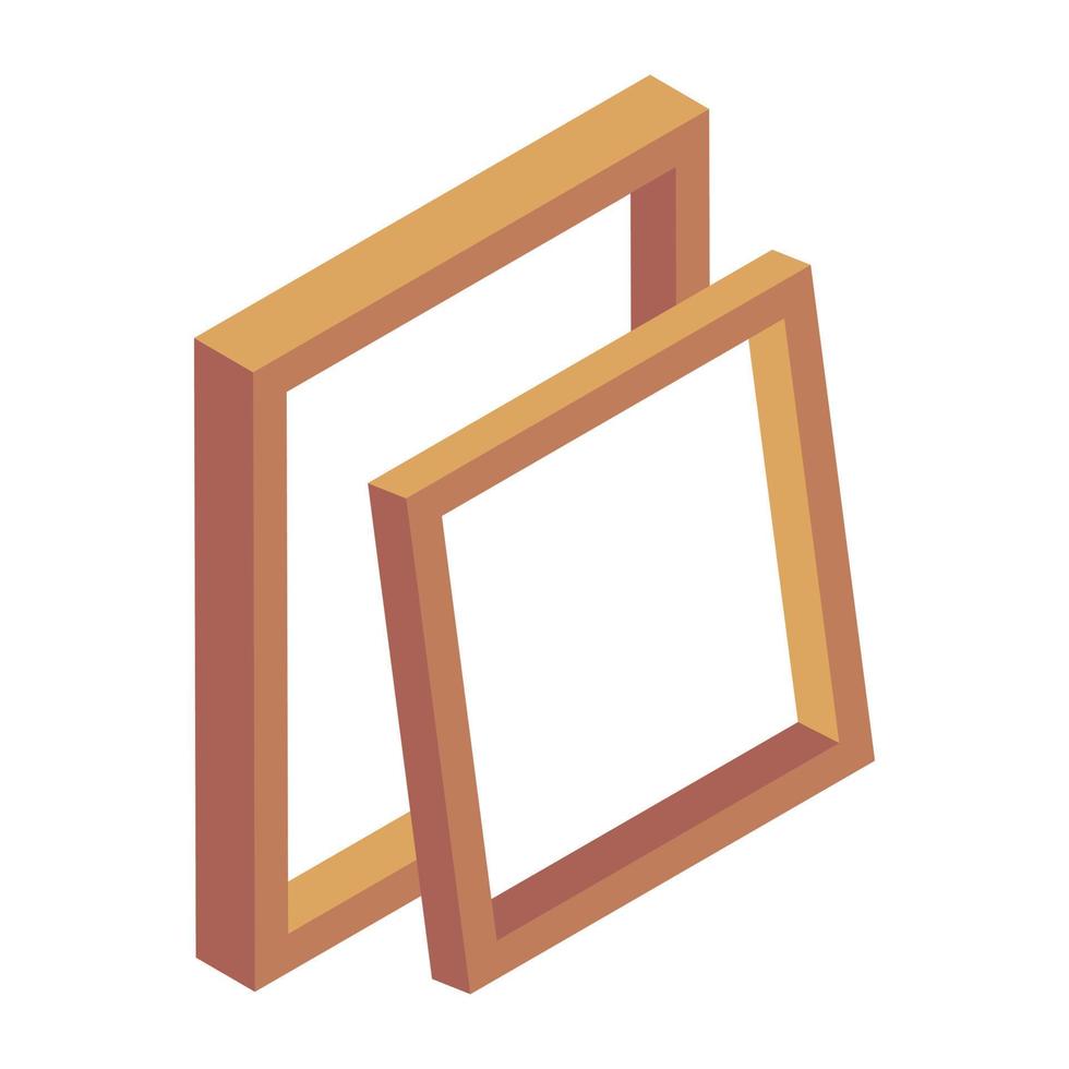 trendy isometrisch icoon van kunstgalerie vector