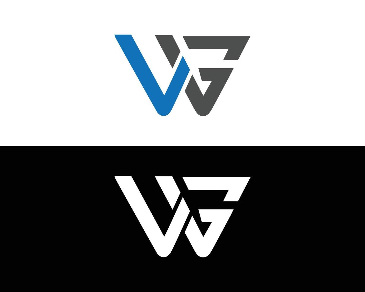 letter wg logo en pictogram moderne vector ontwerpsjabloon.