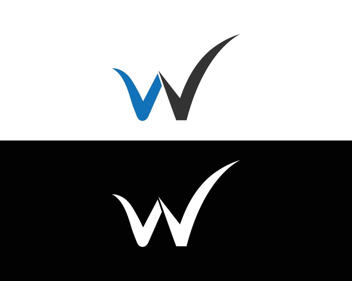 letter w logo sjabloon ontwerp vector. vector
