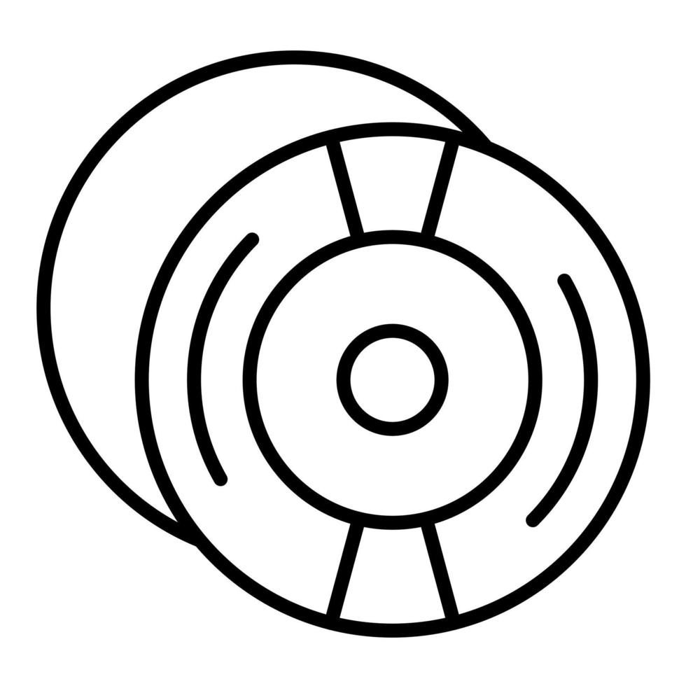 compact disk lijn icoon vector