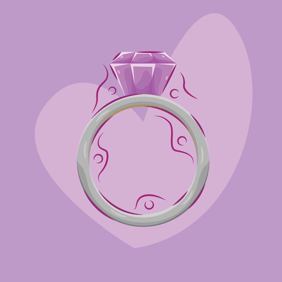 bruiloft element diamanten ring vector