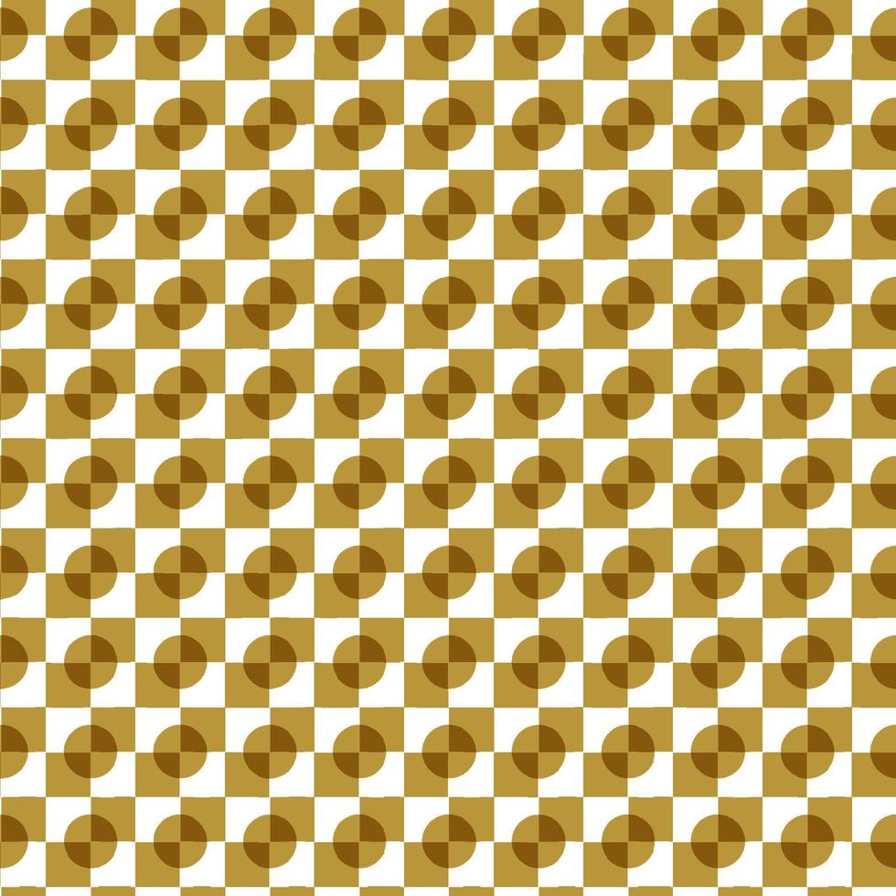 gouden cirkel en vierkant vermenigvuldigen teken naadloze achtergrond. geometrische symbool vorm patroon achtergrond. vector