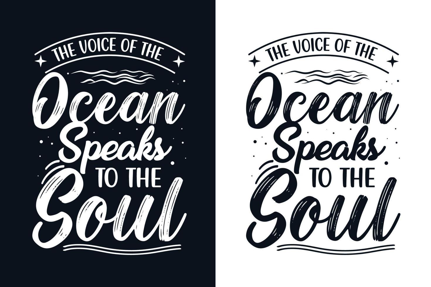 oceaan typografie belettering ontwerp vector