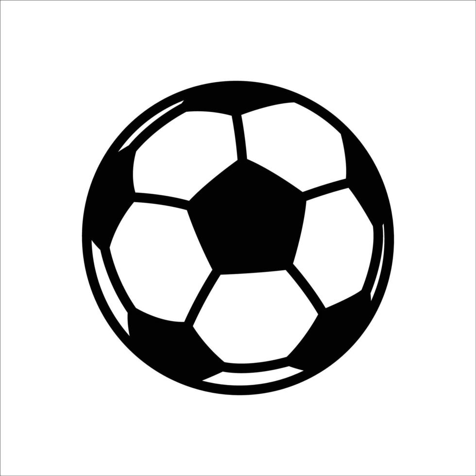 voetbal bal pictogram vector ontwerpsjabloon eenvoudig en schoon