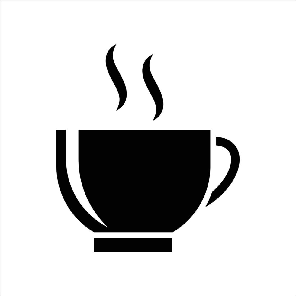 kopje koffie pictogram vector ontwerpsjabloon eenvoudig en schoon