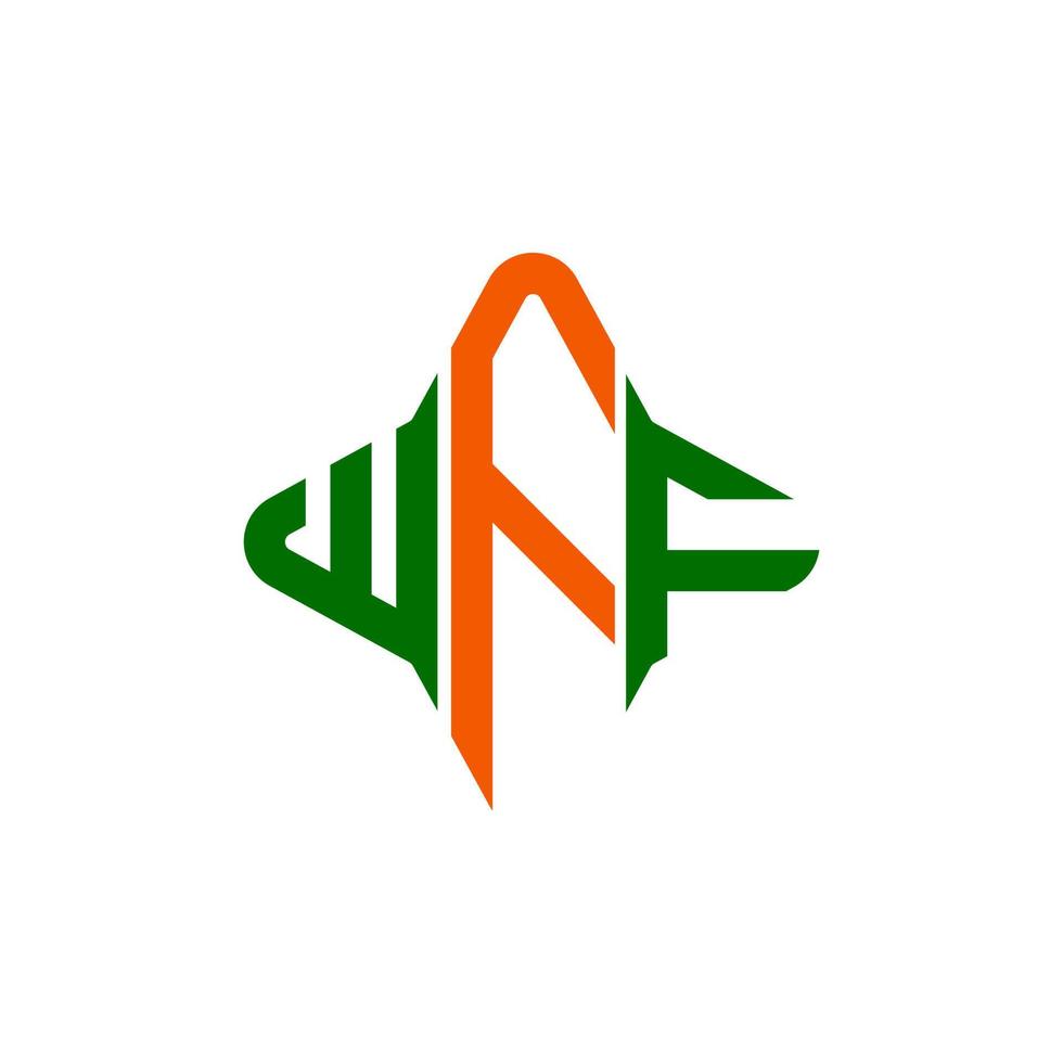 wff letter logo creatief ontwerp met vectorafbeelding vector