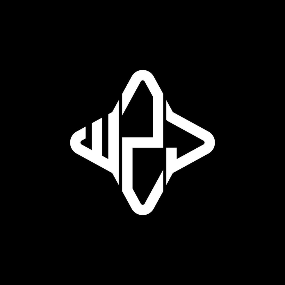 wzj letter logo creatief ontwerp met vectorafbeelding vector