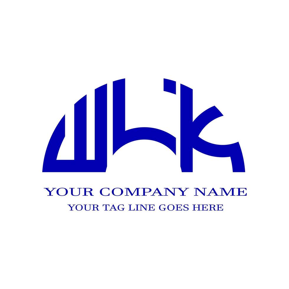 wlk letter logo creatief ontwerp met vectorafbeelding vector