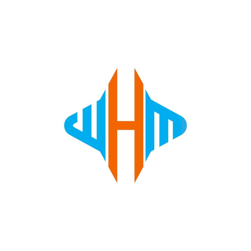 whm letter logo creatief ontwerp met vectorafbeelding vector