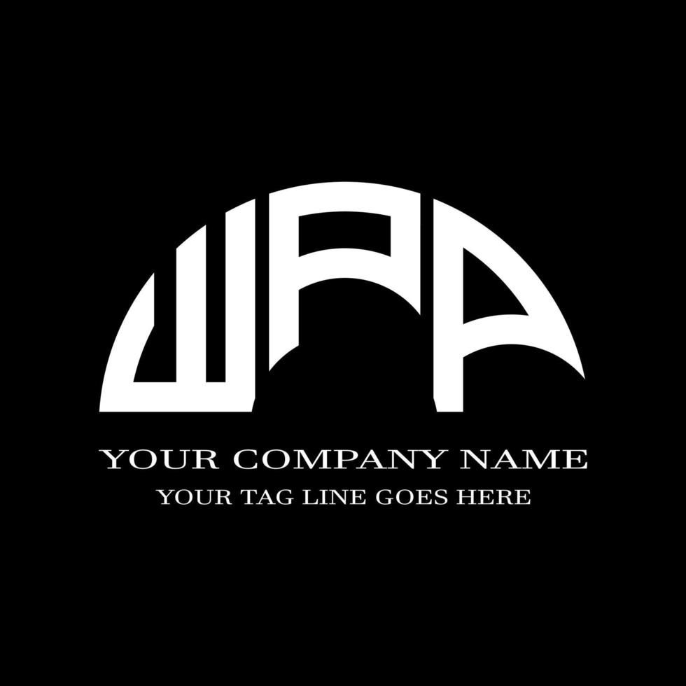 wpp letter logo creatief ontwerp met vectorafbeelding vector
