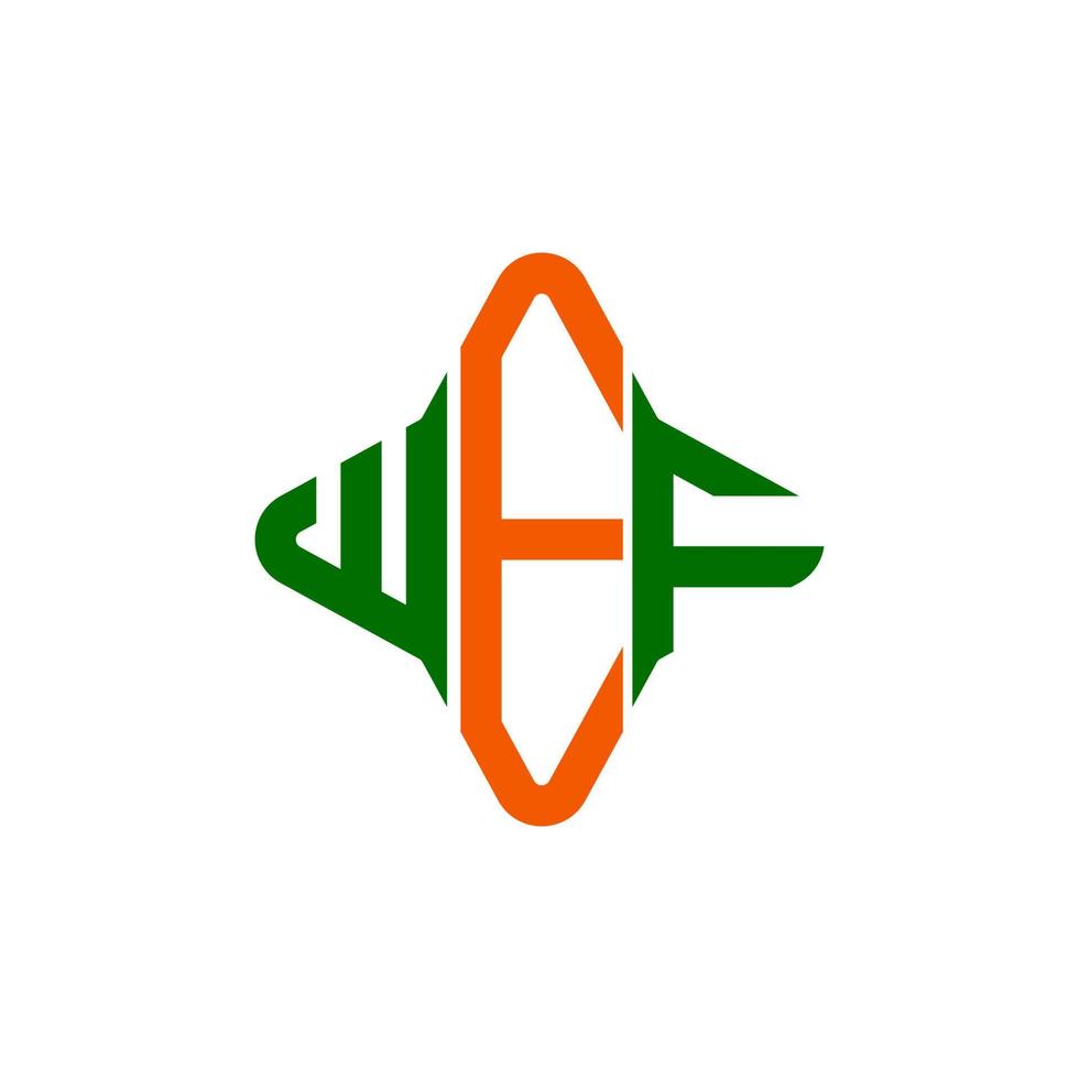 wef letter logo creatief ontwerp met vectorafbeelding vector