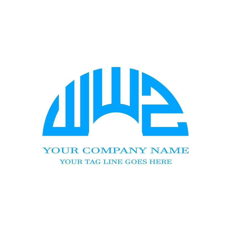 wwz letter logo creatief ontwerp met vectorafbeelding vector