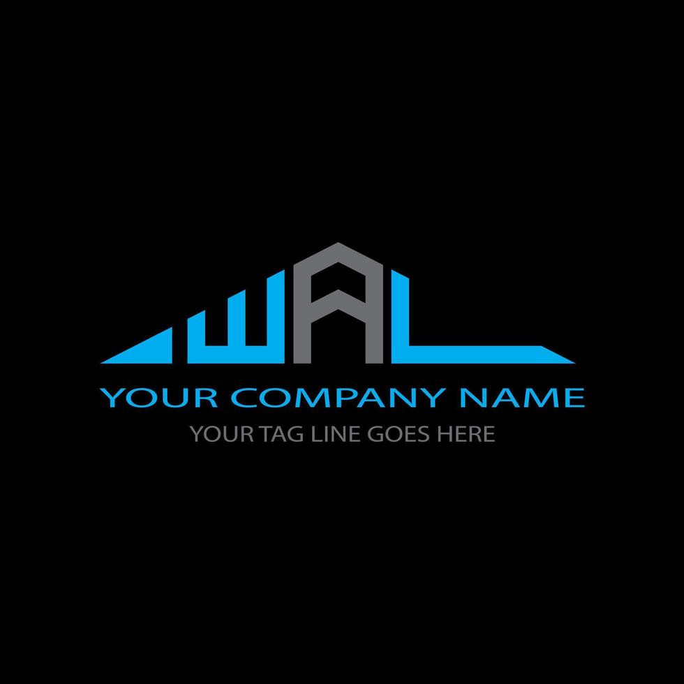 wal letter logo creatief ontwerp met vectorafbeelding vector