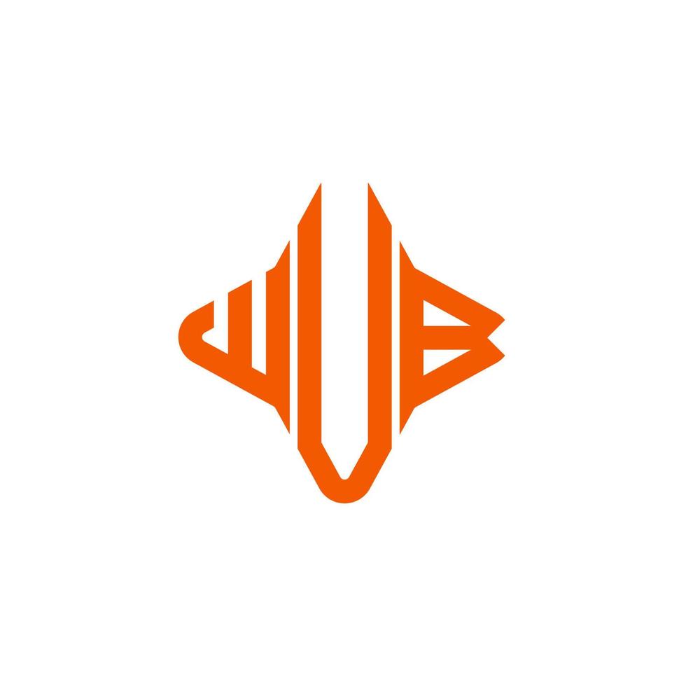 wub letter logo creatief ontwerp met vectorafbeelding vector