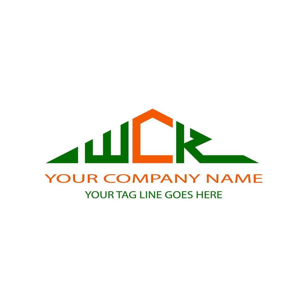 wck letter logo creatief ontwerp met vectorafbeelding vector