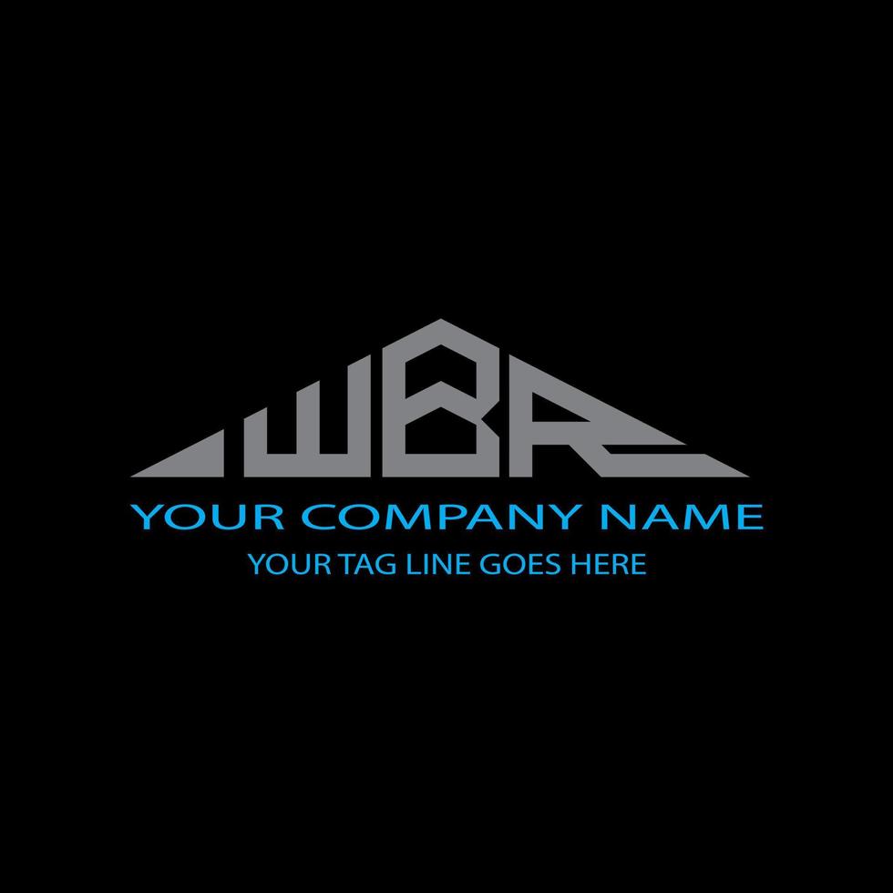 wbr letter logo creatief ontwerp met vectorafbeelding vector