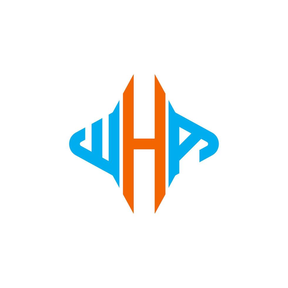 wha letter logo creatief ontwerp met vectorafbeelding vector