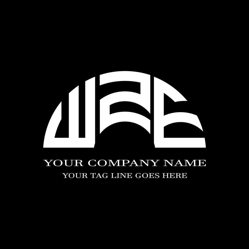 wze letter logo creatief ontwerp met vectorafbeelding vector
